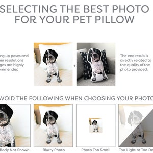 Directions for custom pet pillow images