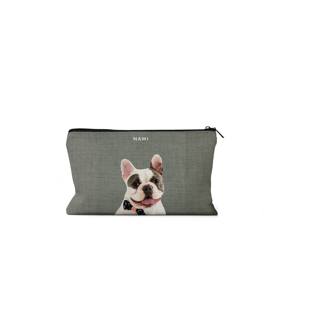 Custom Dog Pouch Personalized Dog Make up Bag College Etsy