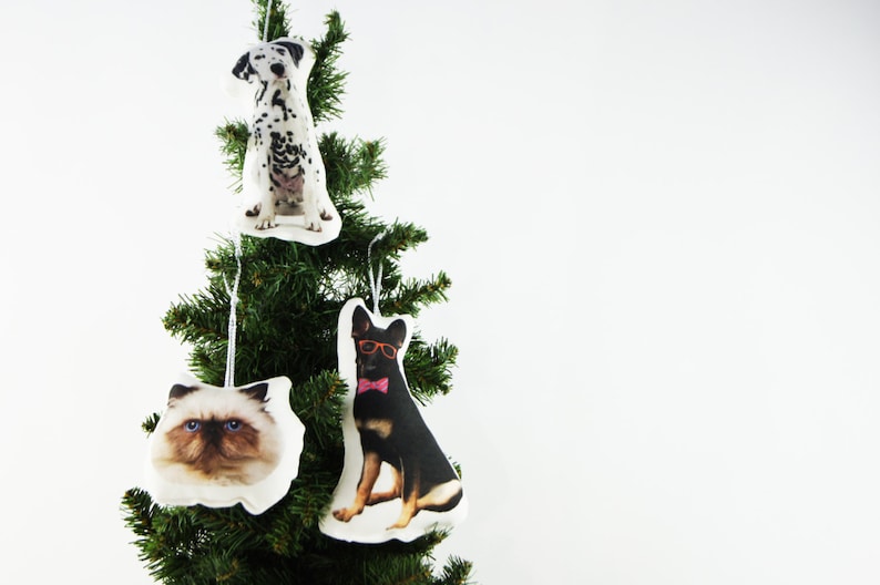 Ornement personnalisé pour animaux de compagnie, ornement de Noël personnalisé, ornement personnalisé, ornement de chat, ornement photo de chien, cadeau de Noël image 3