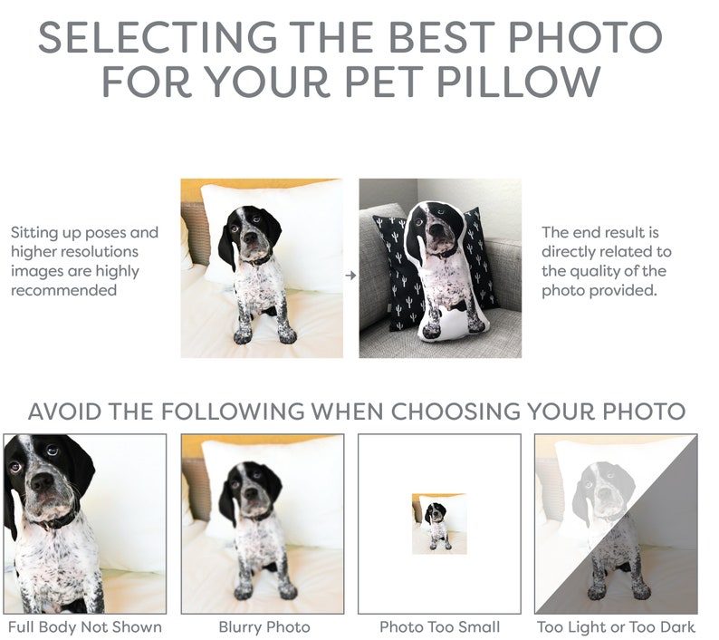 Custom Pet Photo Pillow, College Student Gift, Dorm Room, Personalized Pet Pillow, Pet Loss, Highschool Graduation Gift, Mother's Day Gift image 4