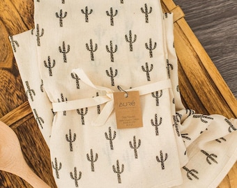 Cotton Saguaro Tea Towel: Southwestern Kitchen Decor, Mother's Day Gift