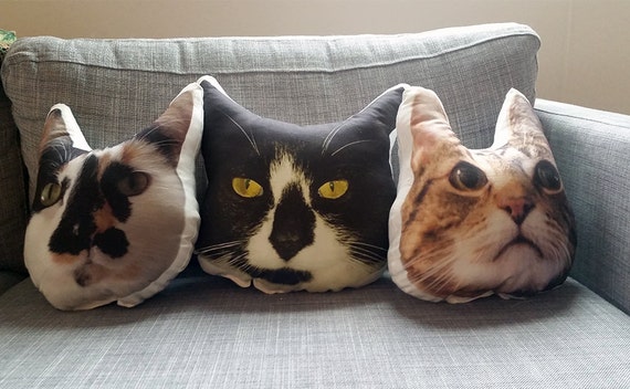 Custom Cat Face Pillow Life Like Cat Pillow Cat Lover -  Ireland