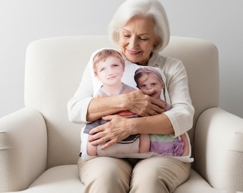 Custom Photo Pillow: Personalized Grandkids, Friendship Gift, Long Distance, Mother's Day Gift