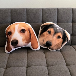 photo from pet pillow, pet pillow, dog pillow, personalized 3d face pillow, dog face pillow, cat pillow, pet loss, memorial gift, USA Made