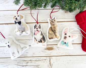 Custom Pet Ornament, Personalized Cat Ornament, Personalized Dog Ornament, Christmas Gift , Cat Ornament, Dog Photo Ornament, Pet Loss