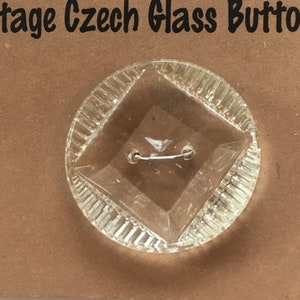 Clear Sew Through Vintage Czech Glass Circa 1920&#39;s or 30&#39;s Sewing Knitting Crafting Art Projects Button Collecting