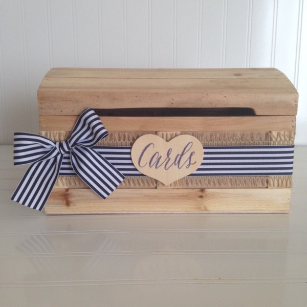 Nautical Wedding Card Box, Beach Wedding Card Holder // CH06B