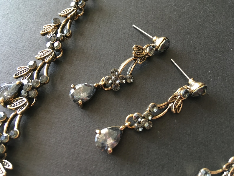 Wedding Necklace Costume Necklace Wedding Jewelry Accessories Party Necklace Gothic Jewelry Set Rhinestones Necklace Bridal Necklace