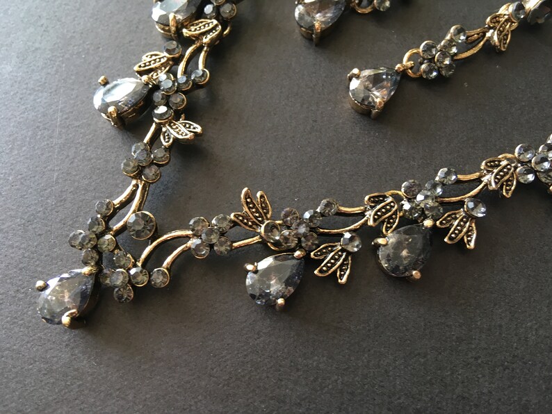 Wedding Necklace Costume Necklace Wedding Jewelry Accessories Party Necklace Gothic Jewelry Set Rhinestones Necklace Bridal Necklace