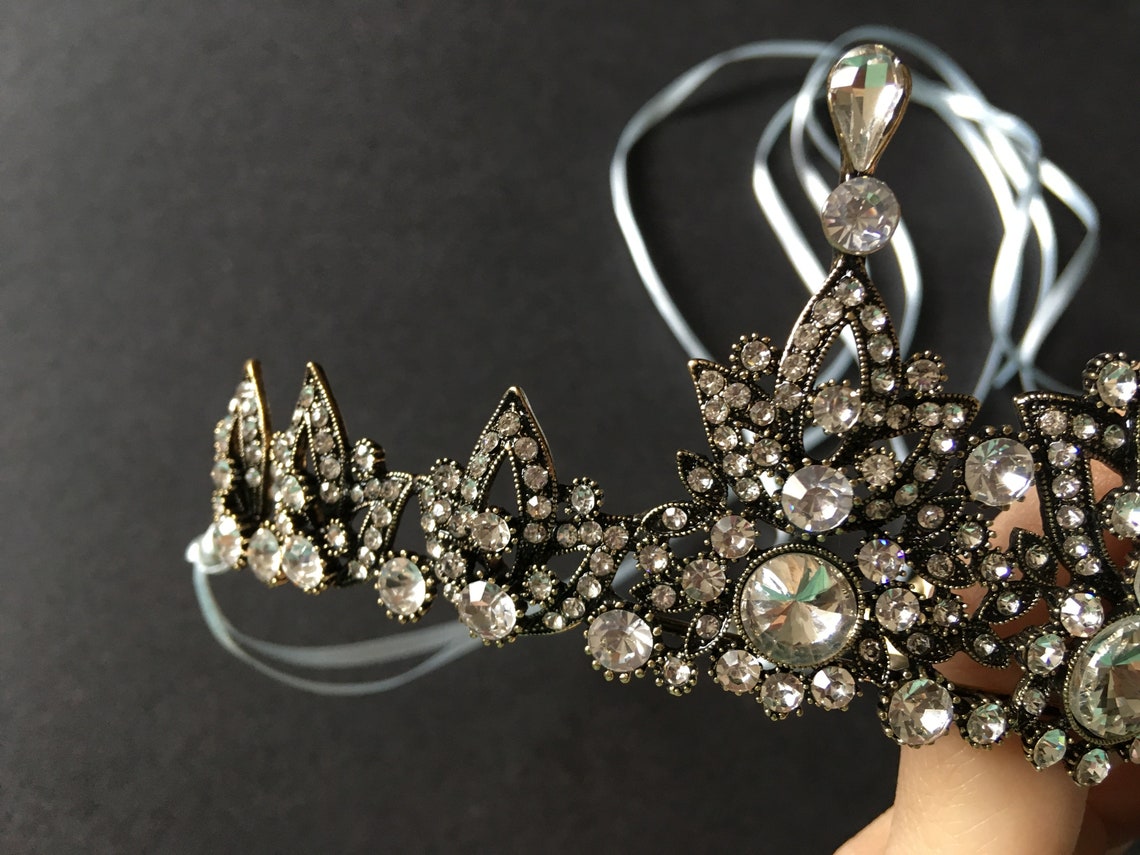 black wedding headpiece