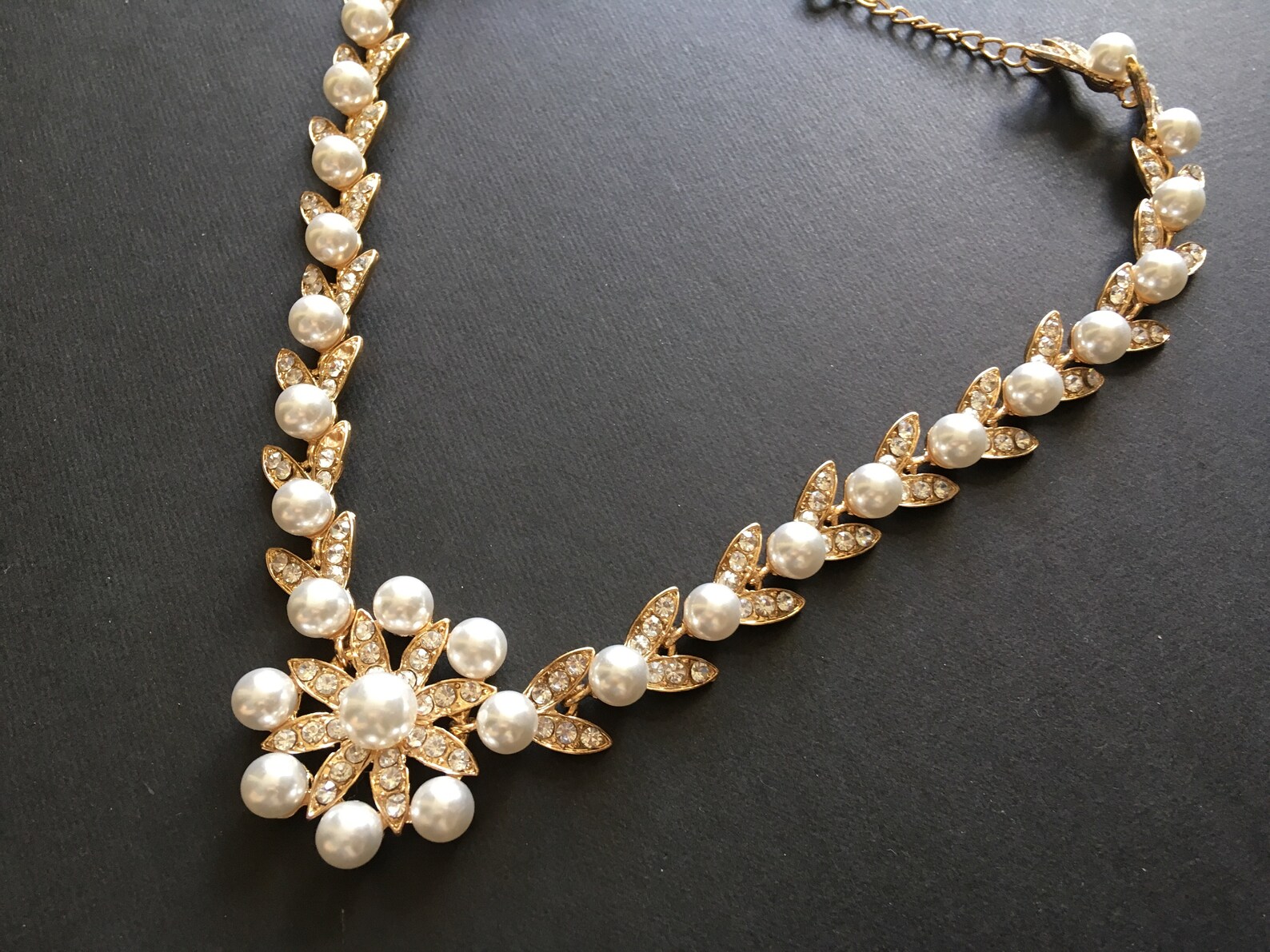 Gold Necklace Bridal Wedding Necklace Bridal Jewelry Set Etsy