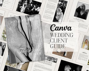 Wedding Photography Welcome Guide Canva Template, Client Guide (Editable)