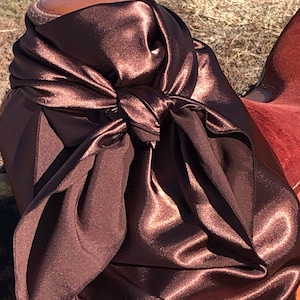 Brown Wild Rag, Chocolate, Mocha, Men, Women, Western Scarf