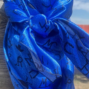 Brand Wild Rag Blue Silky Men Women Cowboy Scarf