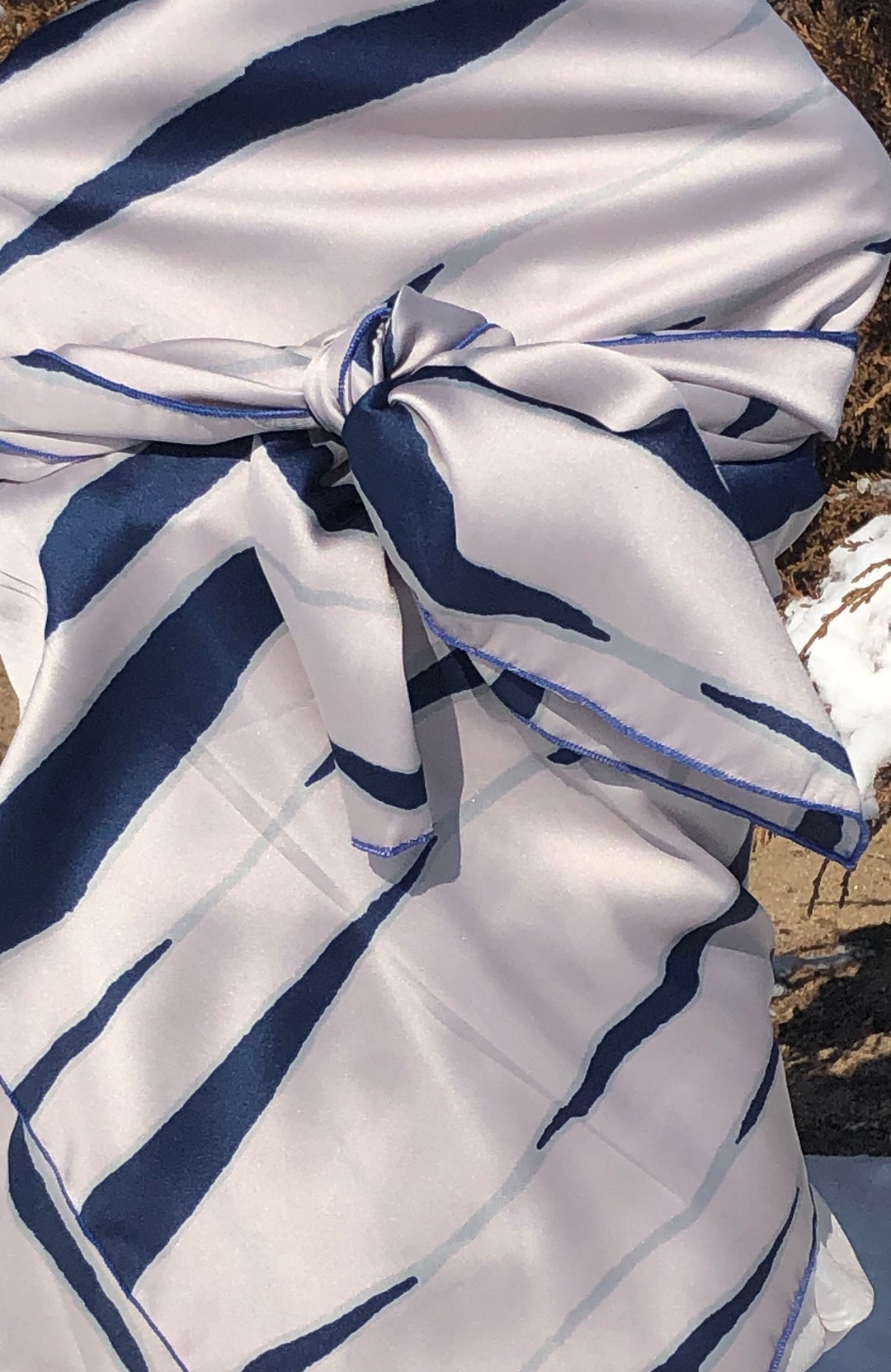 Blue Grey Wild Rag Silky Cowboy Cowgirl - Etsy