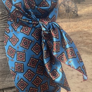 Blue Wild Rag Maroon Black Cowboy Scarf Men Women