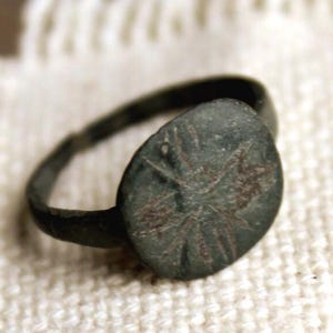 Ancient Medieval ring ,16 mm (US 6), Medieval jewelry, Ancient ring, Medieval artifact, Antique ring, rusty ring archaeological dig finds