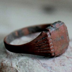 Ancient Medieval ring , 17 mm (US 7), Medieval jewelry, Ancient ring, Medieval artifact, Antique ring, rusty ring archaeological dig finds