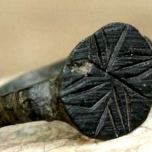 Ancient Medieval ring ,12 mm (US 1), Medieval jewelry, Ancient ring, Medieval artifact, Antique ring, rusty ring archaeological dig finds
