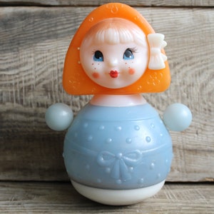 Vintage Roly-Poly Ding Doll Nevalyashka 7.7 &quot; (195 mm)
