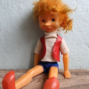 Vintage Buratino Doll: 1970s USSR Pinocchio Toy (22 inch)