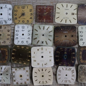20 watch faces 0.8-0.9&quot;  (21-23 mm) , Vintage Watch Faces,  craft watch supplies, Altered Art watch parts, Jewelry making steampunk supplies
