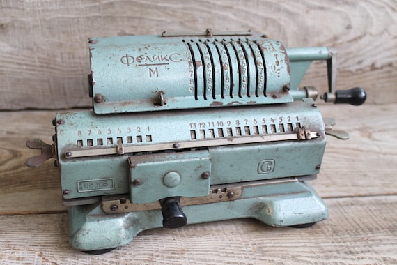 Vintage Soviet Mechanical Calculator Adding Machine Etsy