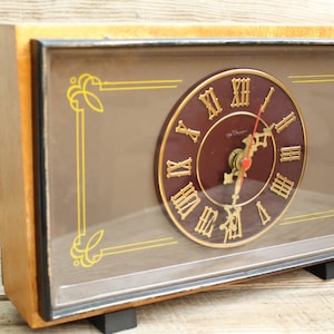 Vintage table Clock MAJAK , mantel clock, watches on battery /  working order, rare clock, antique table clock