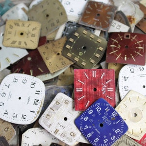 watch faces / watches dials supply dials  0.8-1.1&quot;  (20-28 mm) Steampunk Altered Art Gear Vintage watch parts - steampunk supplies