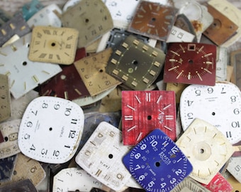 Esferas de reloj vintage: Esferas de arte alterado estilo steampunk (20-28 mm)