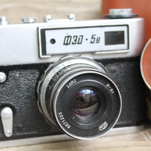 Vintage camera FED 5B , FED camera, retro Rangefinder camera, 35mm, Industar 61 leans, Film camera,  vintage collectible camera, rare cam