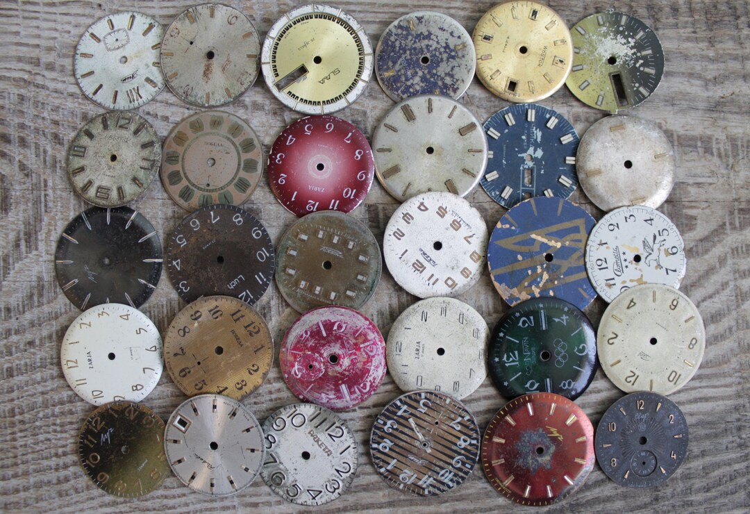 Vintage Watch Face Dials, 30 Dial Supplies 1 1.2 2530 Mm , Craft Dial