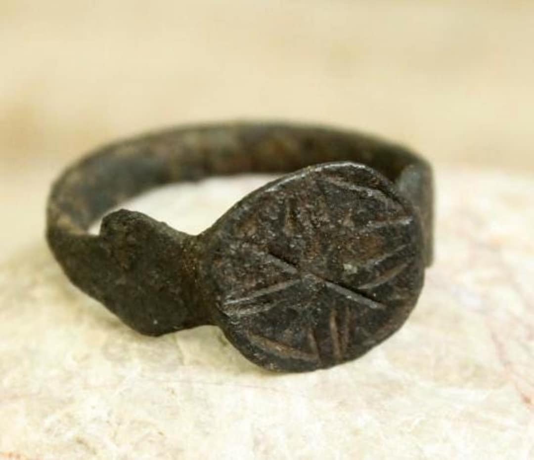 Ancient Bronze Medieval Ring: Archaeological Artifact, Size US 6 - Etsy