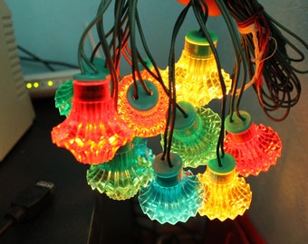 Vintage Christmas Tree Lights Garland Ornament Decor Electric 220V colourful lights ... 12 lights ...  christmas tree decoration