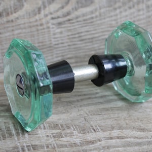 Vintage Green Glass Door Knob: Y2Y Home Decor, 80s Style