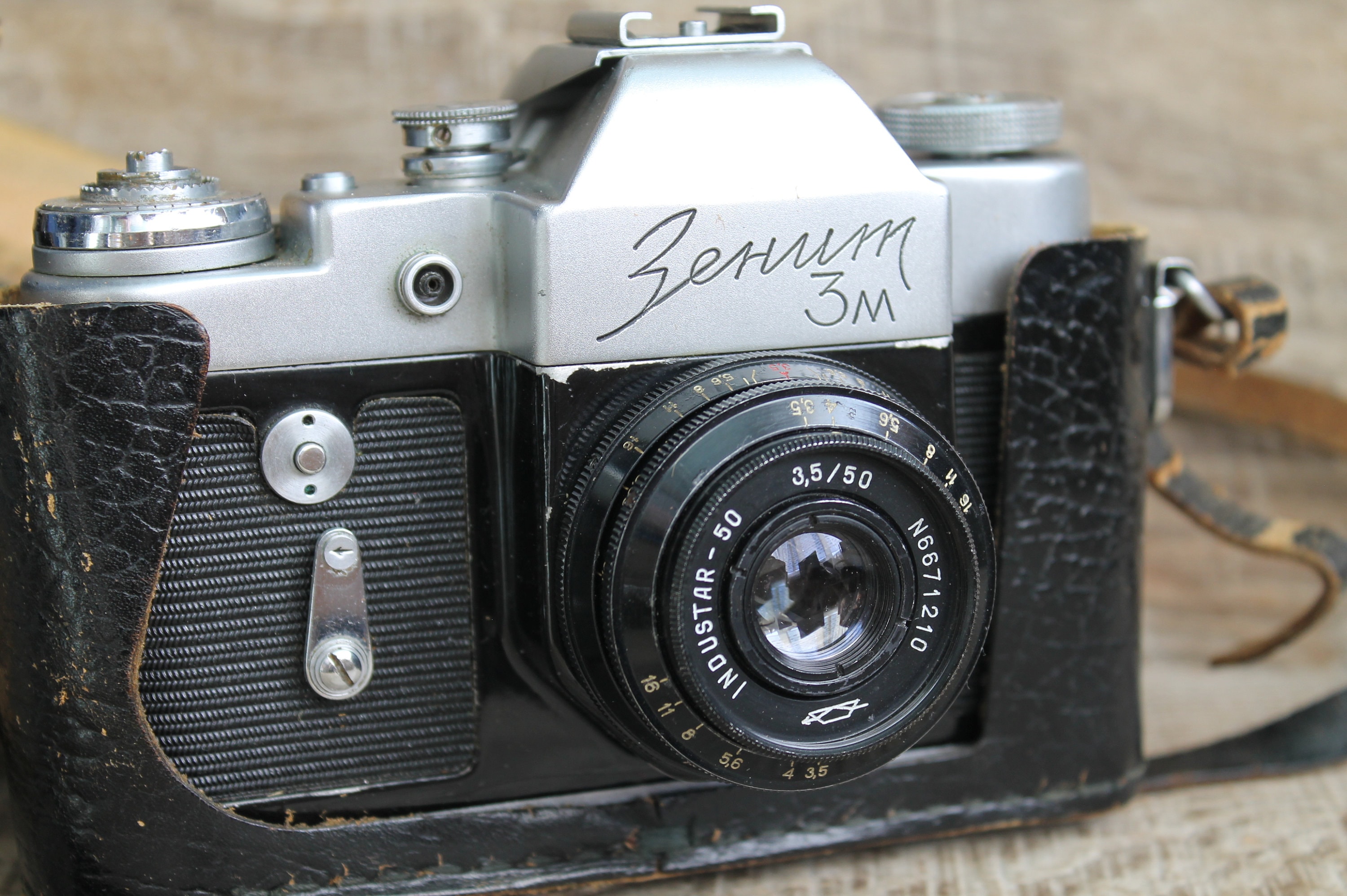 Genuine Rare Camera Zenit 3M With Lens Industar 50 / Vintage