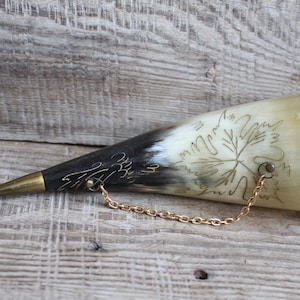 Viking drinking horn cup, Wall hanging Drinking horn, hunting horn viking drinking cup natural horn cornucopia vintage horn decor