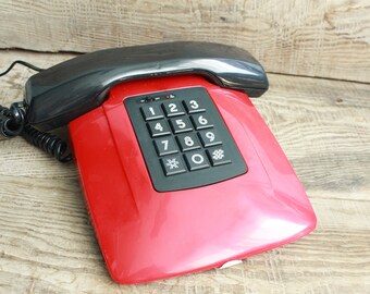 Vintage Push-button phone / New condition / old Push-button phone / Push-button telephone / vintage landline phone / Old Phone