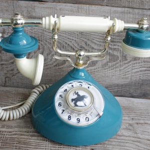 vintage phone, old rotary phone Ufa, made in 1990 year, circle dial rotary phone, vintage landline phone, Old Dial Desk Phone, y2y phone