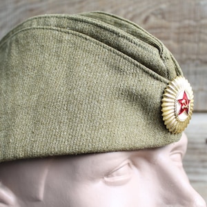 Vintage Feldmütze (Größe -55-6 7/8 - XS - 21.6) der Feldarmee / Neuwertiger Zustand / СССР