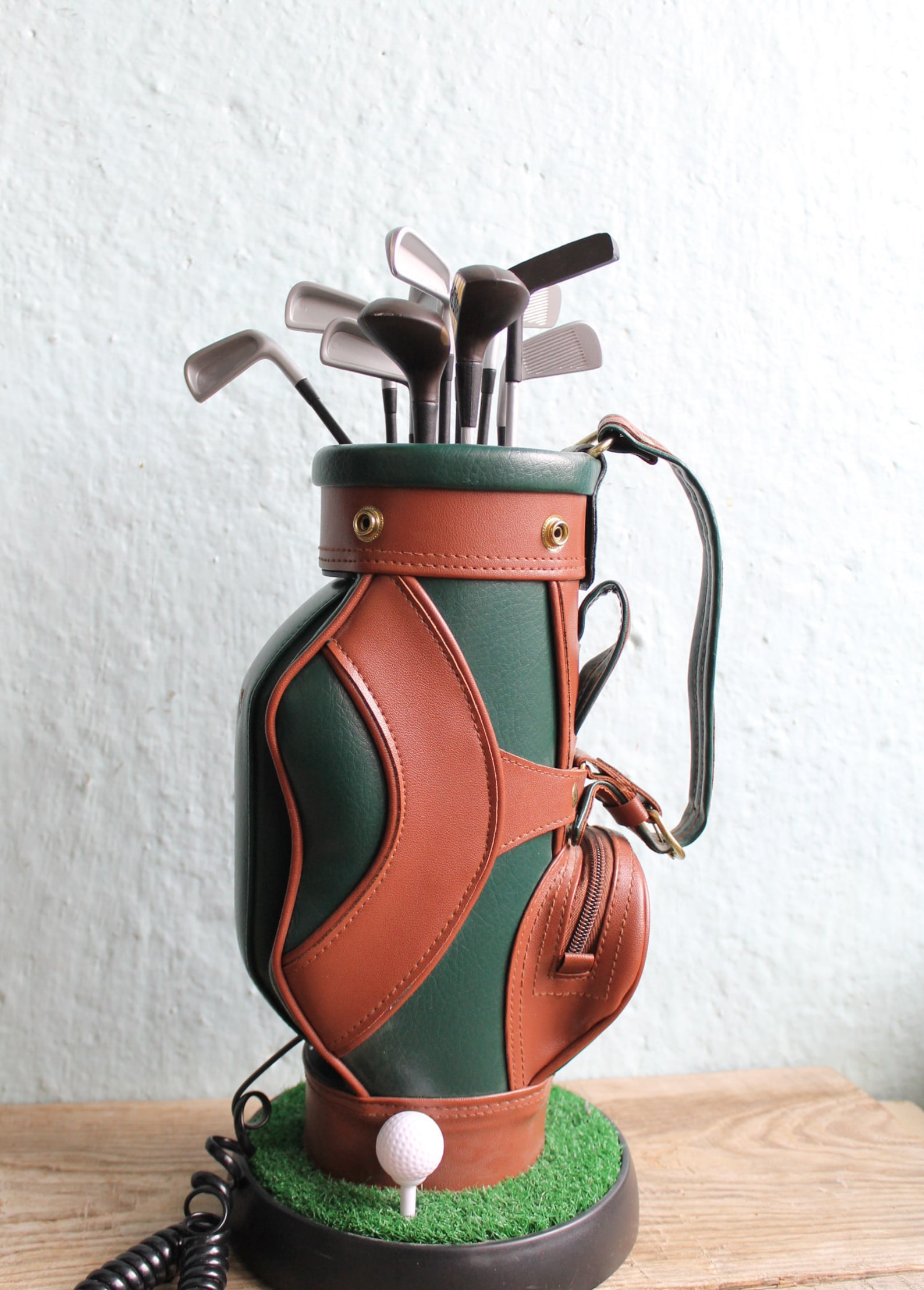 Golf bag phone / Vintage Pushbutton original phone 16 Etsy