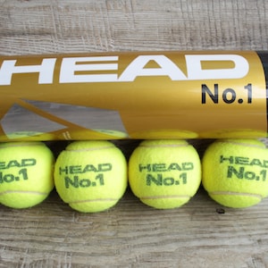 Vintage set of 4 Tennis Balls, tennis balls Head No.1, New condition, tennis memorabilia, vintage tennis ball / vintage sports y2y