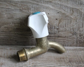 Vintage Brass Water Tap: Antique Faucet, 1/2" Entrance