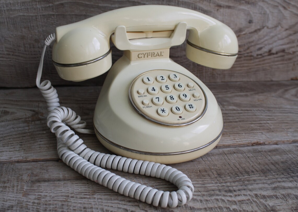 Vintage Pushbutton Phone CYFRAL Old Pushbutton Phone Etsy Australia