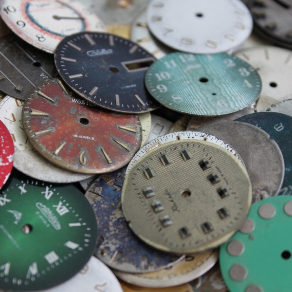 watch faces / watches dials supply dials  1.1-1.2"  (28-30 mm) Steampunk Altered Art Gear Vintage watch parts - steampunk supplies