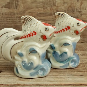 two fish Porcelain figurines, 3 &quot; -  (75 mm),  Vintage porcelain Figurines, collectible porcelain figurine / home decor porcelain figurine