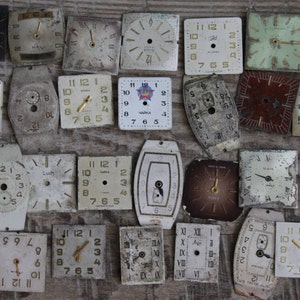 vintage watch faces -  set of 30 (0.7-0.6&quot;) watch faces USSR - watches dials - supply dials - Old Vintage watch parts - steampunk supplies