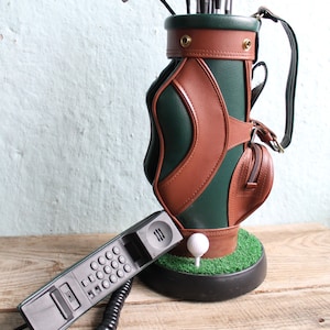 Golf bag phone / Vintage Push-button phone (16 &quot; (415 mm) / genuine phone / vintage landline phone / Old Phone