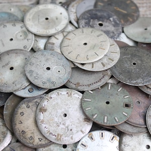 watch faces / watches dials supply dials (1.1&quot; - 1.2&quot; / 28-30 mm) Steampunk Altered Art Gear Vintage watch parts - steampunk supplies