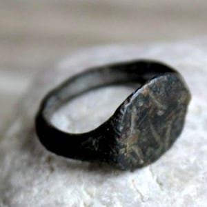 Ancient Medieval ring ,13 mm (US 1), Medieval jewelry, Ancient ring, Medieval artifact, Antique ring, rusty ring archaeological dig finds
